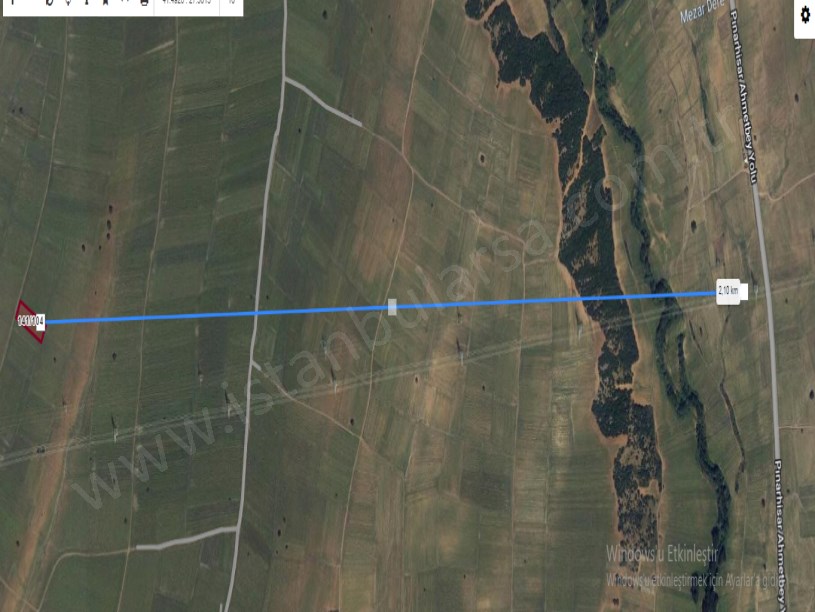 Kırklareli Pınarhisar Sütlüce Satılık Tarla , 2,400 m2 Resmi Yola Cephe Müstakil