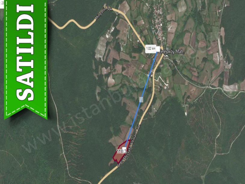 Çatalca Celepköyde Satılık Arsa , 267 m2 Asfalta cephe Hisseli 
