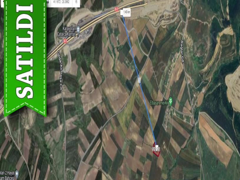 Çatalca Elbasanda Satılık Arsa , 265 M2 Hisseli  Evlere Yakın