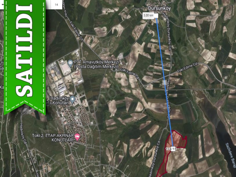 Arnavutköy Dursunköyde Satılık Arsa , 365 M2 Hisseli İmarlı