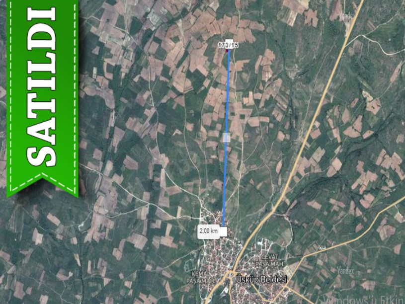 Kırklareli Merkez Üsküp Köyünde Satılık Arsa , 253 m2 Çaplı Muvafakatnameli Yolu Var