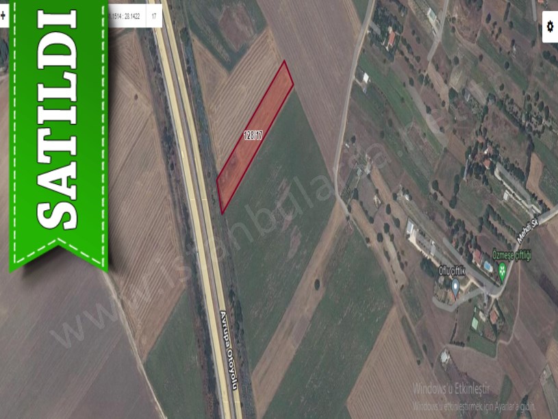 Silivri Seymende Satılık Arsa , 480 M2 Hisseli Otoyola Cephe 