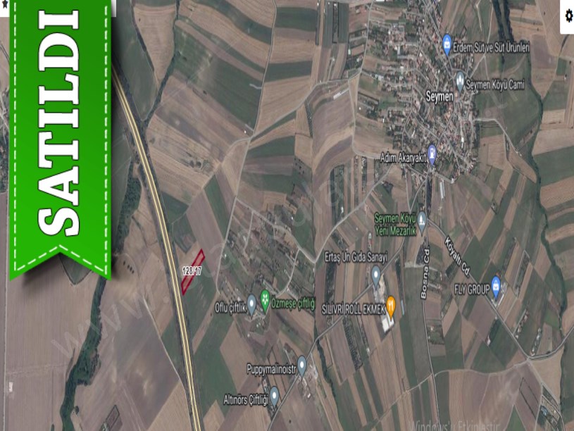 Silivri Seymende Satılık Arsa , 480 M2 Hisseli Otoyola Cephe 