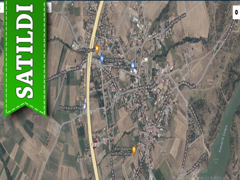 Edirne Uzunköprü Kavacık Köyünde Satılık Arsa , 886 M2 Müstakil İmarlı Otobana Cephe 