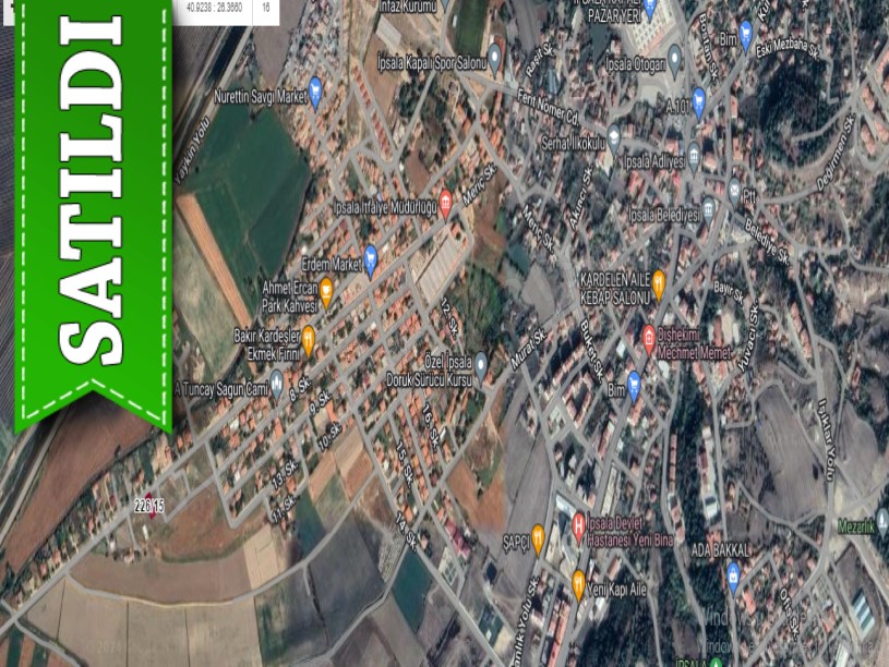 Edirne İpsala Köprü Mah Satılık Arsa , 309 m2 İmarlı İfrazlı Merkezde 