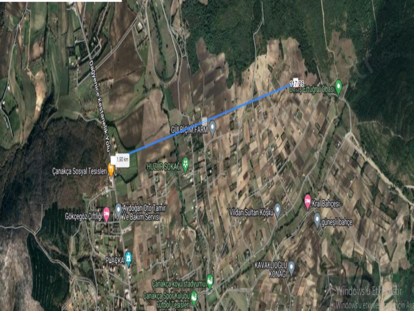 Çatalca Çanakça Mah, Satılık Tarla , 1,370 m2 Müstakil Merkezde