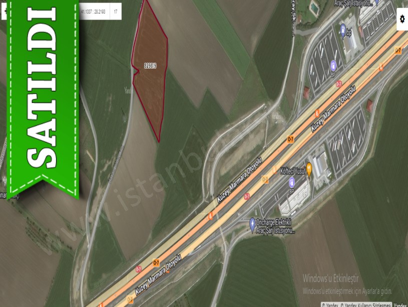 Silivri Alipaşada Satılık Tarla , 14,850 m2 Asfalt Cephe Müstakil 