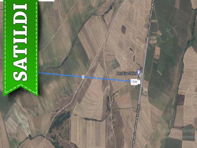 Edirne Uzunköprü Bayramlı Köyünde Satılık Arsa , 437 M2 Yolu Var Hisseli