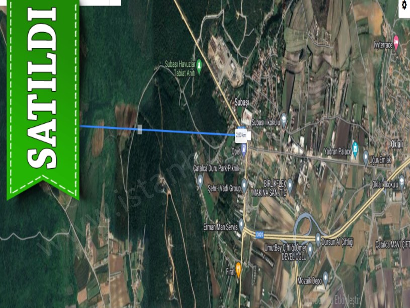 Çatalca Akalanda Satılık Arsa , 344 M2 Yolu Var Çaplı 