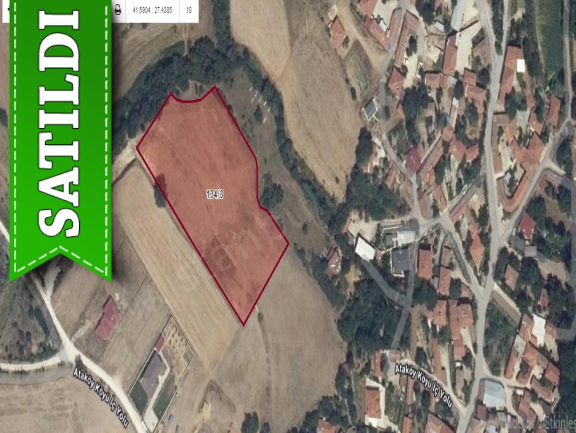 Kırklareli Pınarhisar Ataköy Köyü Satılık Arsa , 253 m2 Köy İçi Yolu Var