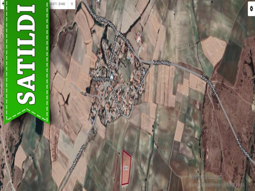 Edirne İpsala Hıdırköy Köyünde Satılık Arsa , 1,600 m2 Yolu Var Hisseli