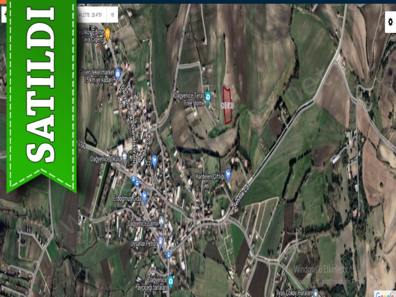 Çatalca Dağyenicede Satılık  Arsa , 215 M2 Çaplı Yeri Belli 