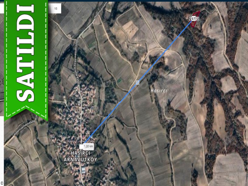 Edirne Meriç Hasırcıarnavutköyde Satılık Tarla , 2,268 m2 Müstakil Yolu Var