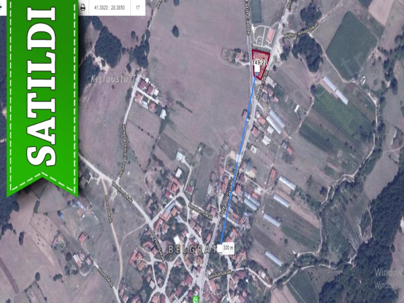 Çatalca Belgratta Satılık Arsa , 128 m2 Köy İçi Cadde Cephe Hisseli 