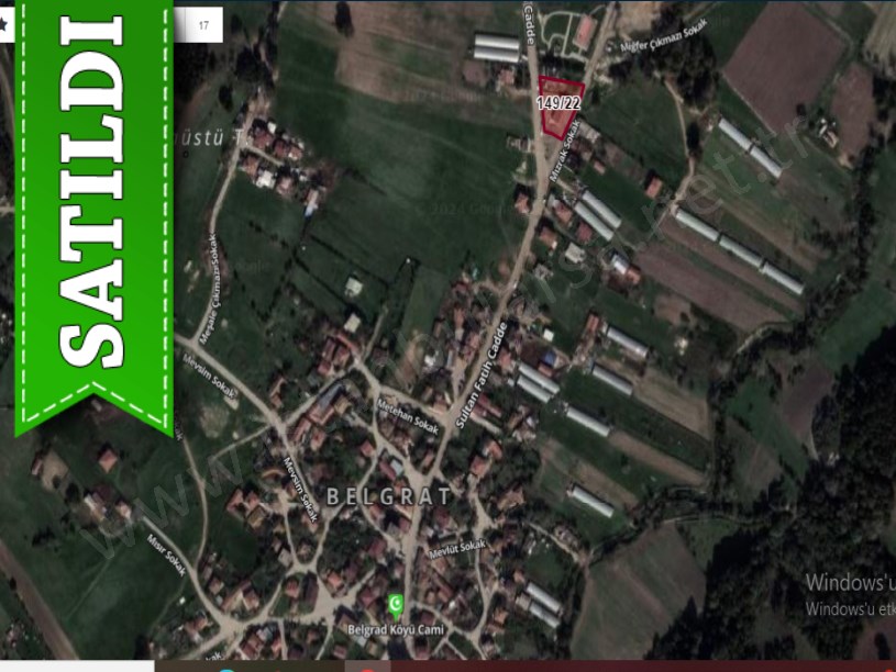 Çatalca Belgratta Satılık Arsa , 128 m2 Köy İçi Cadde Cephe Hisseli 