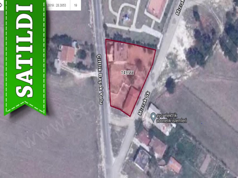 Çatalca Belgratta Satılık Arsa , 128 m2 Köy İçi Cadde Cephe Hisseli 