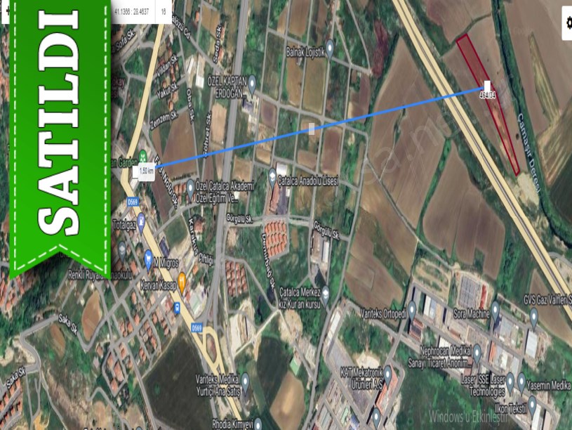 Çatalca Ferhatpaşada Satılık Arsa , 4,200 M2 Otobana Yakın Yolu Var Hisseli