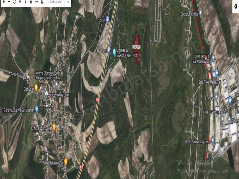 Çatalca Nakkaşta  Satılık Arsa , 936 m2  Yolu Var Hisseli