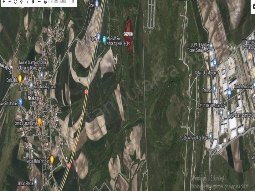 Çatalca Nakkaşta  Satılık Arsa , 936 m2  Yolu Var Hisseli