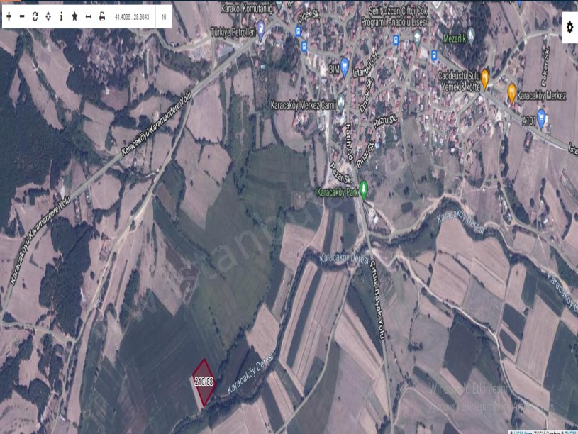 Çatalca Karacaköyde Satılık Arsa , 533 M2 Çaplı Çevrili Yolu Var Evlere Yakın 