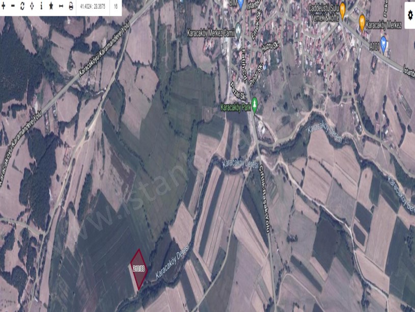 Çatalca Karacaköyde Satılık Arsa , 533 M2 Çaplı Çevrili Yolu Var Evlere Yakın 