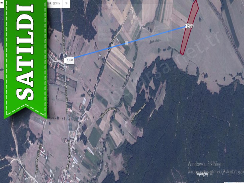 Çatalca Belgratta Satılık Arsa , 1,345 m2 Çaplı Çevrili Yolu Var