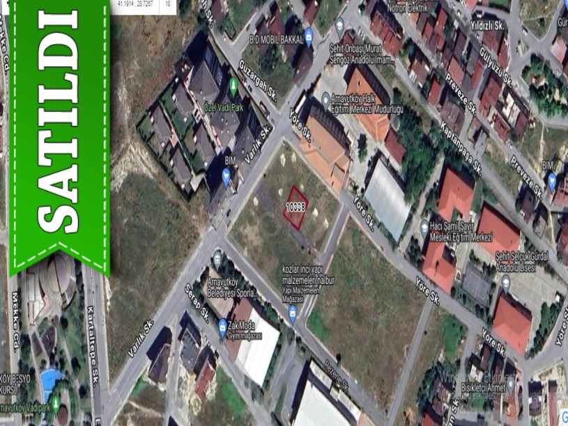 Arnavutköy Mustafa Kemalpaşa Mah Satılık Arsa , 308 M2 Çift Dairelik 3 Kat İmarlı