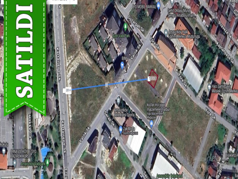 Arnavutköy Mustafa Kemalpaşa Mah Satılık Arsa , 308 M2 Çift Dairelik 3 Kat İmarlı