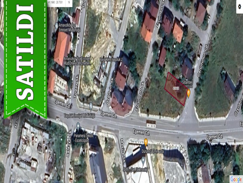 Arnavutköy Taşolukta Satılık Arsa , 325 m2 Cadde Cephe Müstakil