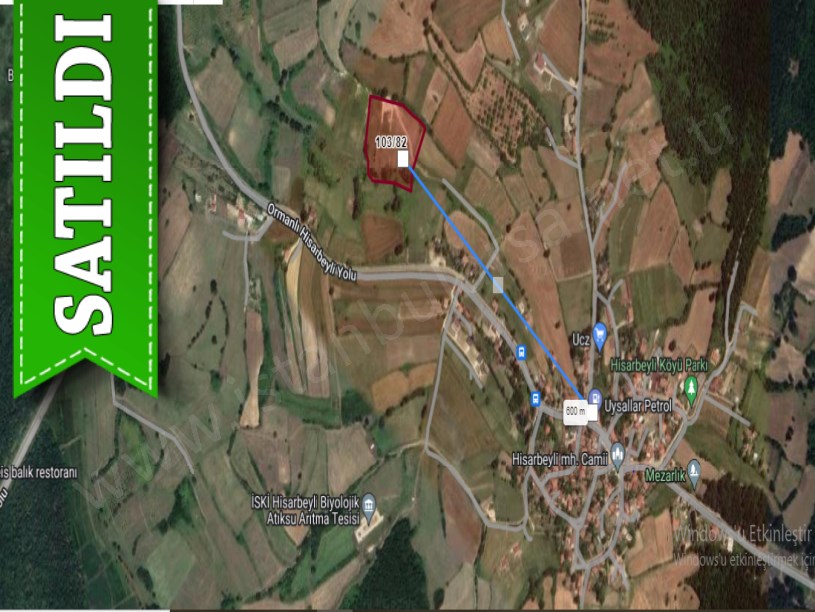 Çatalca Hisarbeylide Satılık Arsa , 536 M2 Çaplı Yeri Belli Evlerin Yakını 