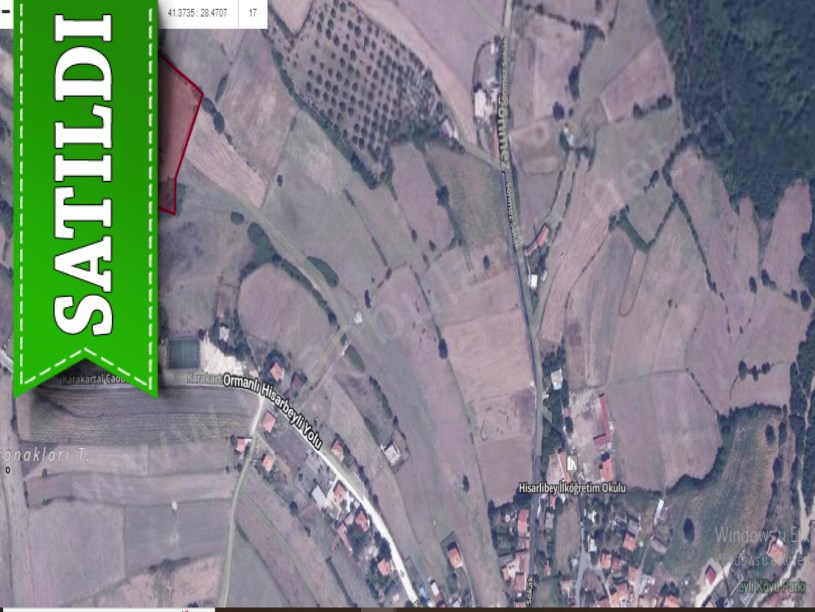 Çatalca Hisarbeylide Satılık Arsa , 536 M2 Çaplı Yeri Belli Evlerin Yakını 