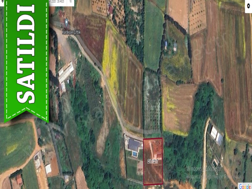 Çatalca Kestanelikte Satılık Arsa , 447 M2  Çaplı Çevrili Hisseli
