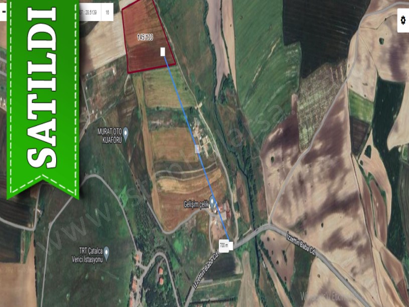 Çatalca İzzettinde Satılık Arsa , 350 M2 Çaplı Yolu  Var Muvafakatnameli