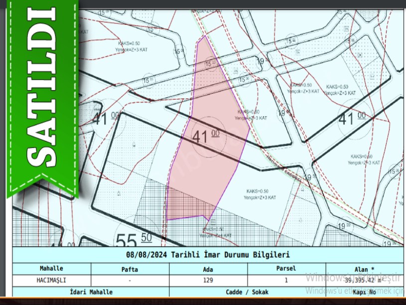 Arnavutköy Hacımaşlı  Satılık Arsa , 530 M2 Cadde Cephe Çaplı Çevrili