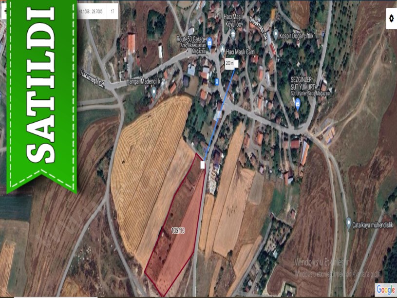 Arnavutköy Hacımaşlı  Satılık Arsa , 250 M2 Yolu Var Evlerin Yakını