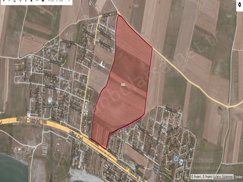 Tekirdağ Marmaraereğli Çeşmeli Mah Satılık Arsa , 505 M2 Denize Yakın Yolu Var Hisseli
