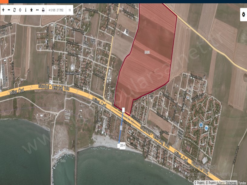 Tekirdağ Marmaraereğli Çeşmeli Mah Satılık Arsa , 505 M2 Denize Yakın Yolu Var Hisseli