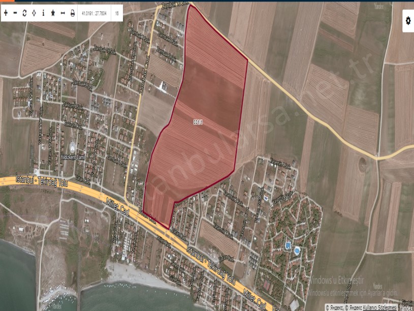 Tekirdağ Marmaraereğli Çeşmeli Mah Satılık Arsa , 505 M2 Denize Yakın Yolu Var Hisseli
