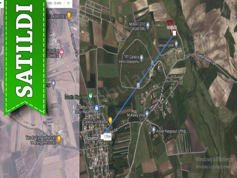 Çatalca İzzettinde Satılık Arsa , 620 M2 Evlerin Yakını Yolu Var
