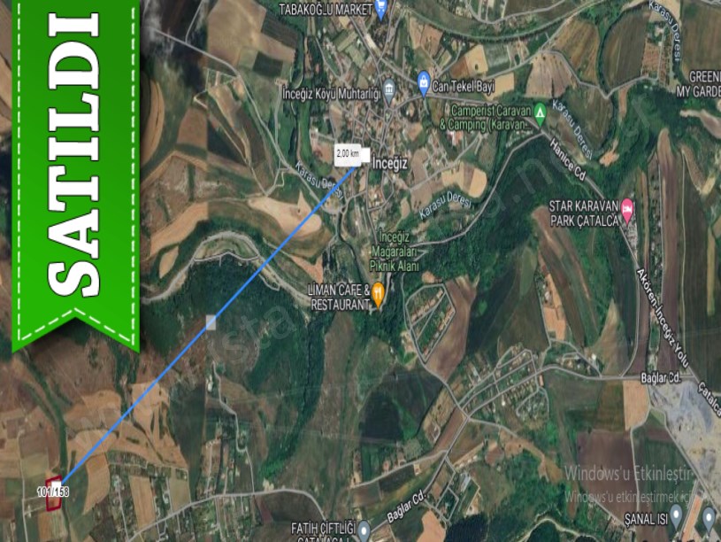 Çatalca Elbasanda Satılık Arsa , 980 M2 Yolu Var Çevrili Evlerin Yakını