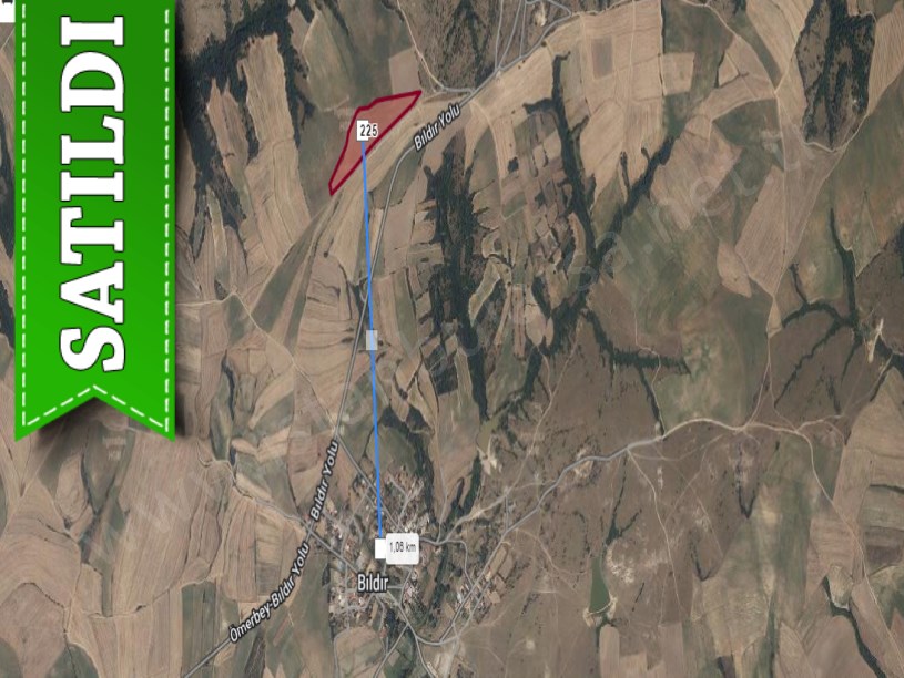 Edirne  Uzunköprü Bıldır Köyü Satılık Arsa , 963 M2 Yolu Var Hisseli