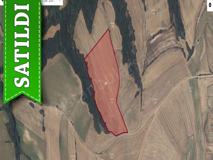 Edirne  Uzunköprü Bıldır Köyü Satılık Arsa , 1,230 m2 Hisseli Yolu Var