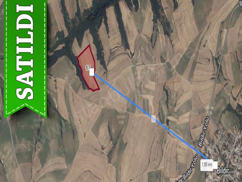 Edirne  Uzunköprü Bıldır Köyü Satılık Arsa , 1,230 m2 Hisseli Yolu Var