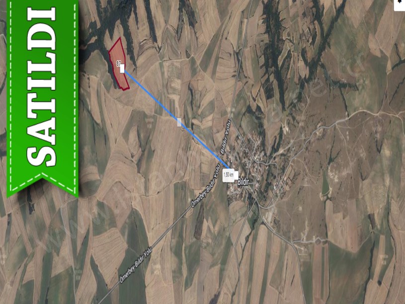 Edirne  Uzunköprü Bıldır Köyü Satılık Arsa , 1,230 m2 Hisseli Yolu Var