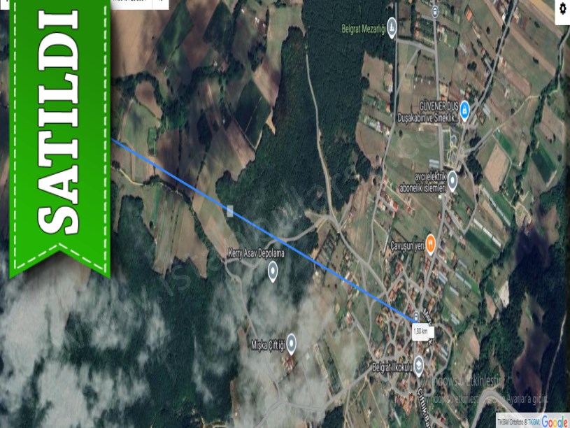 Çatalca Belgratta Satılık Arsa ,  240 m2 Resmi Yolu Var Hisseli