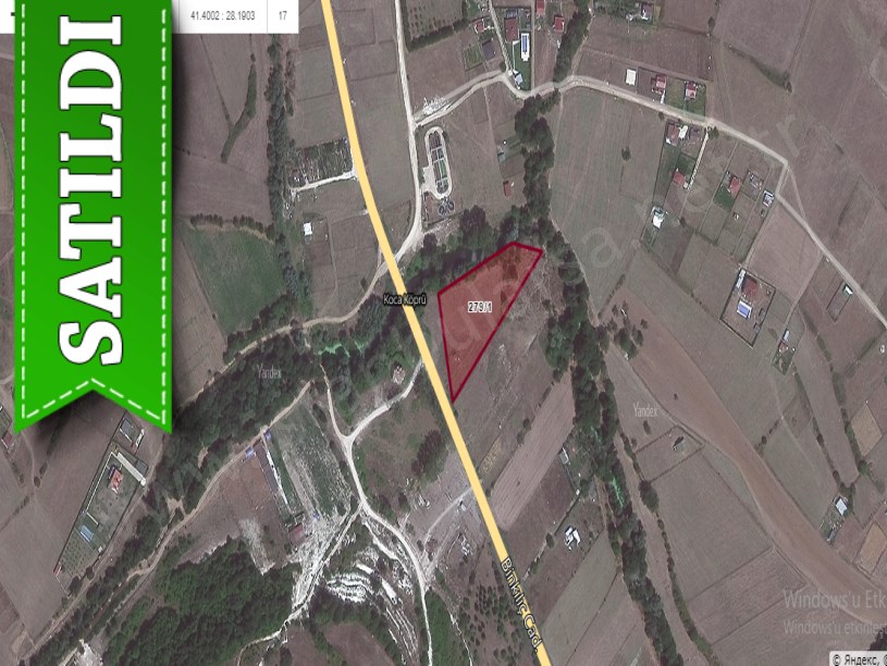 Çatalca Binkılıçta Satılık Arsa , 283 m2 Çevrili Asfalt Yola Cephe 