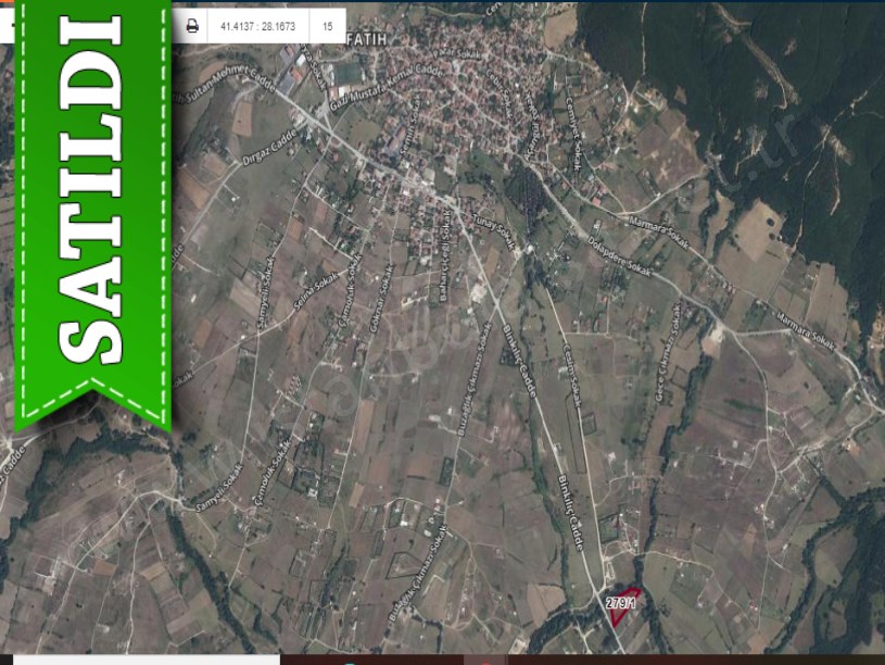 Çatalca Binkılıçta Satılık Arsa , 283 m2 Çevrili Asfalt Yola Cephe 