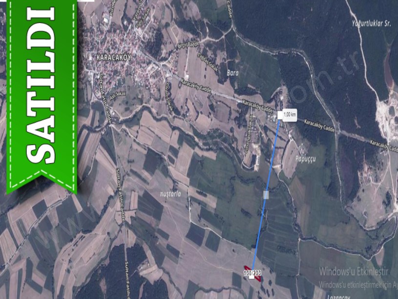 Çatalca Karacaköyde Satılık Arsa , 383 M2 Çaplı Yeri Belli