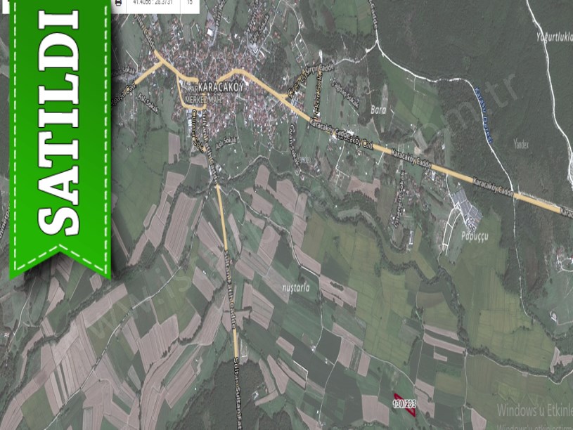 Çatalca Karacaköyde Satılık Arsa , 383 M2 Çaplı Yeri Belli