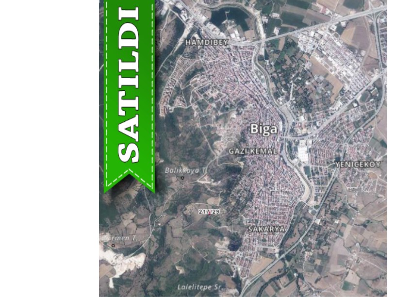 Çanakkale Biga Cumhuriyet Mah, Satılık Tarla , 799 m2 Müstakil Yolu Var